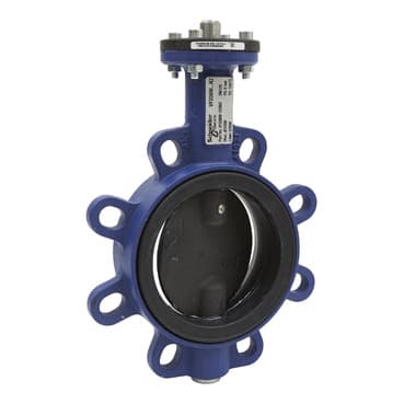 VF208W Butterfly Valve, 2-Way, DN125, Wafer Flanged, Zinc Plated Disc, EPDM Liner, Kvs 1025 mÂ³/h, Max âˆ†P 600 kPa.