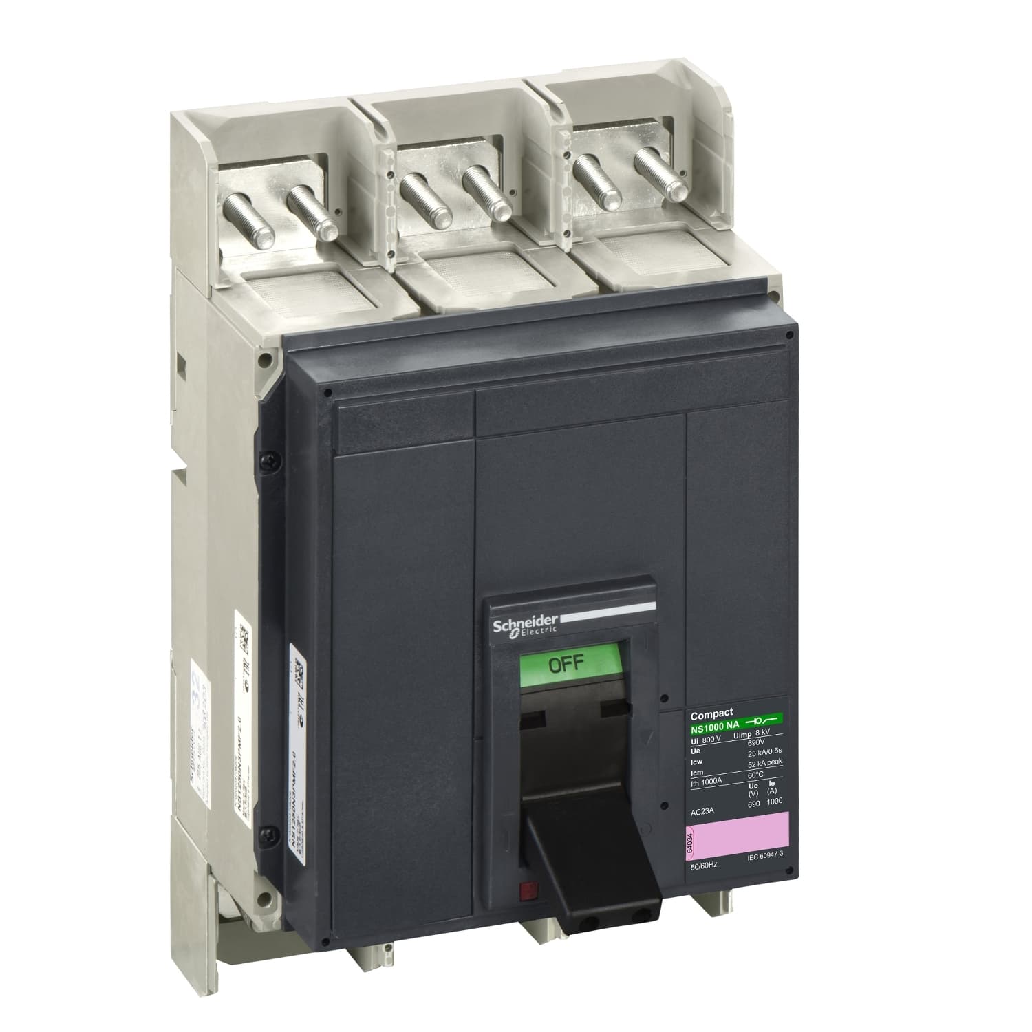 Basic Switch Disconnector, ComPacT NS1000NA, Withdrawable, Electrically Operated, 1000A, 690VAC 50/60Hz