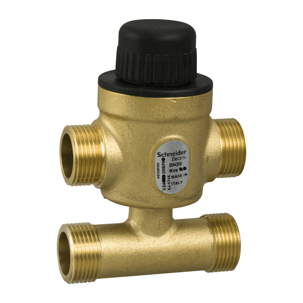 Zone Valve, 20mm, 3-Way Bypass, G External, Brass, 4kvs
