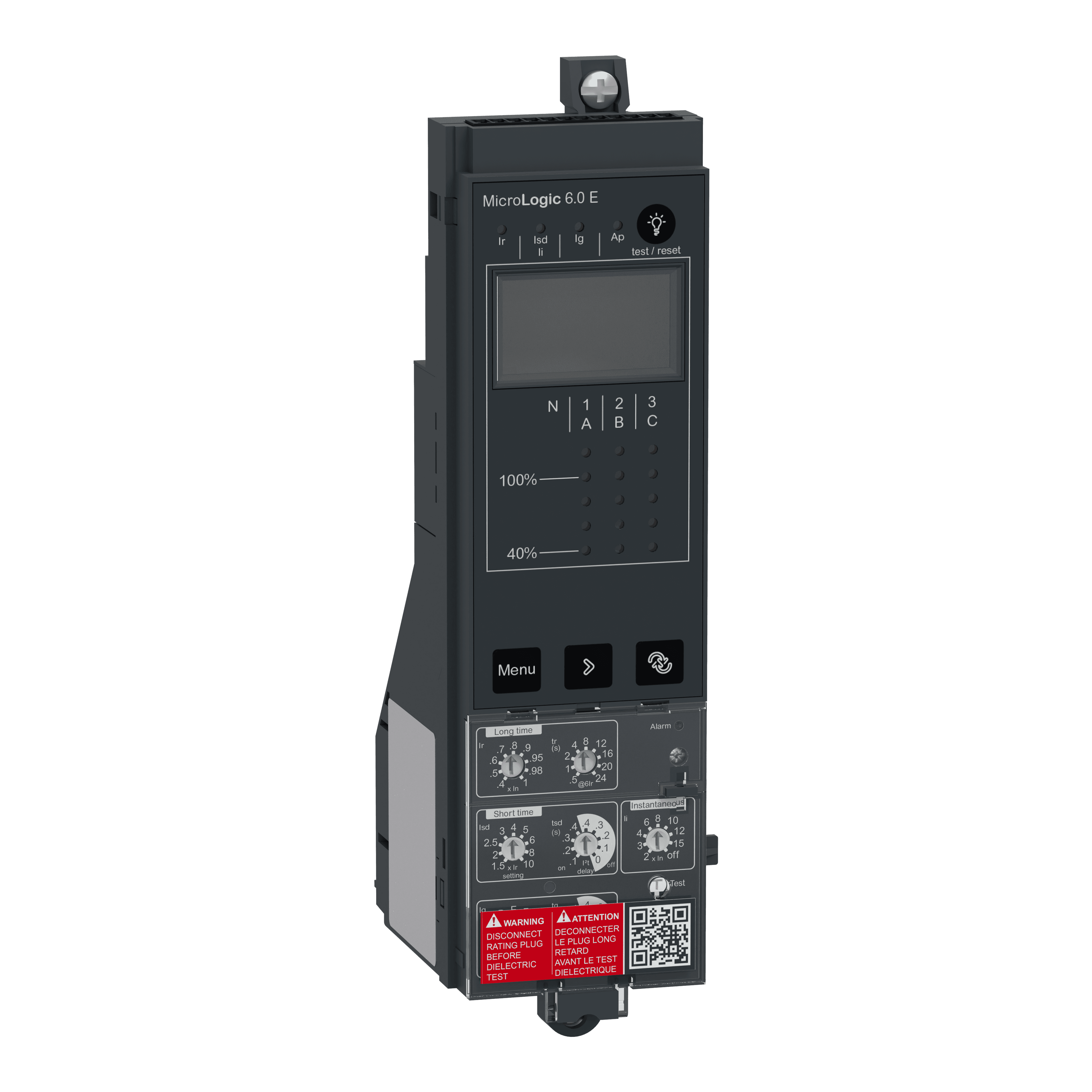 وحدة تحكّم MicroLogic 6.0E، ComPacT NS630b إلى NS3200 ثابت بتشغيل يدوي، selective وearth-fault حمايات