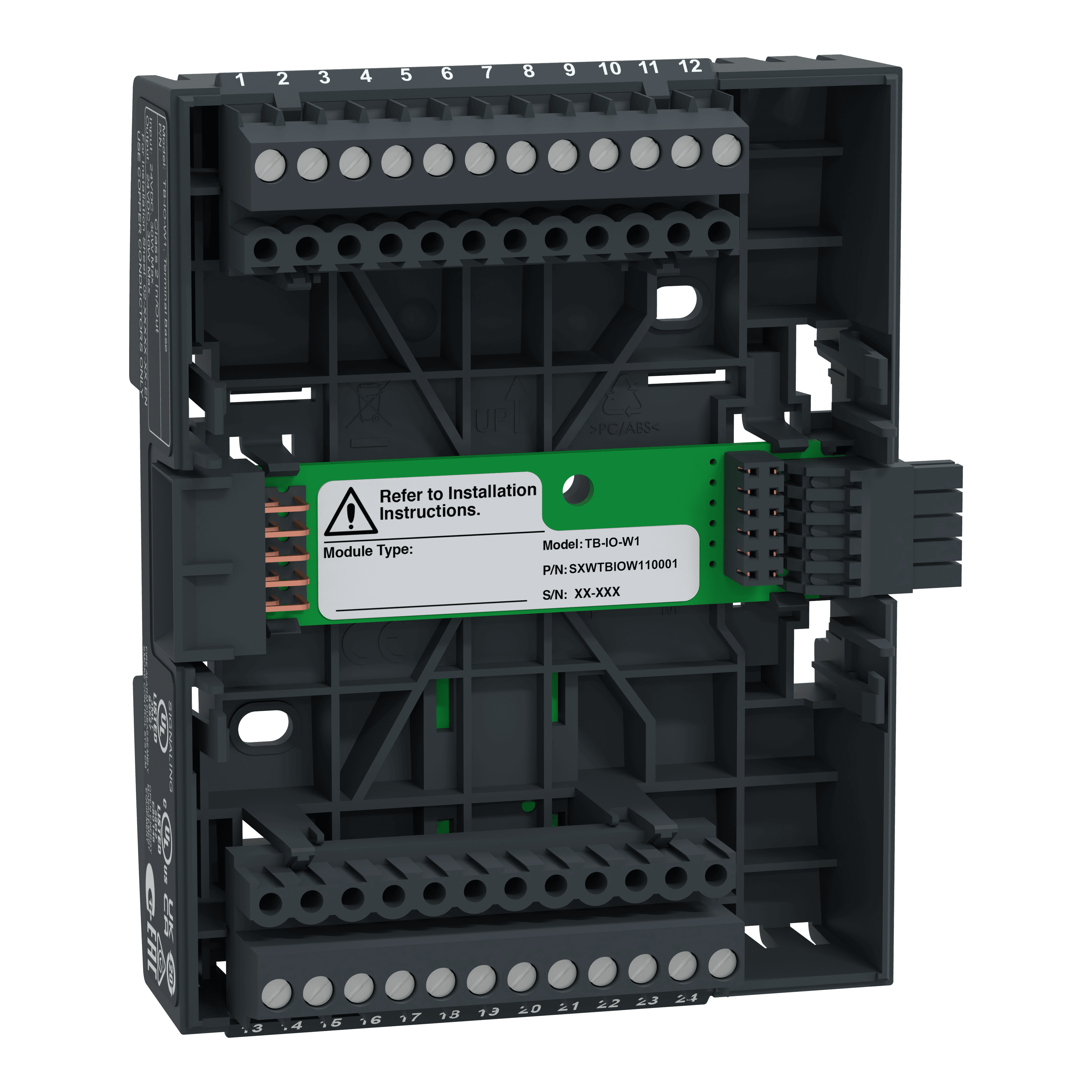 Terminal base, SpaceLogic, required for I/O modules
