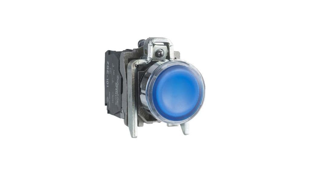 Illuminated pushbutton, blue,230VAC