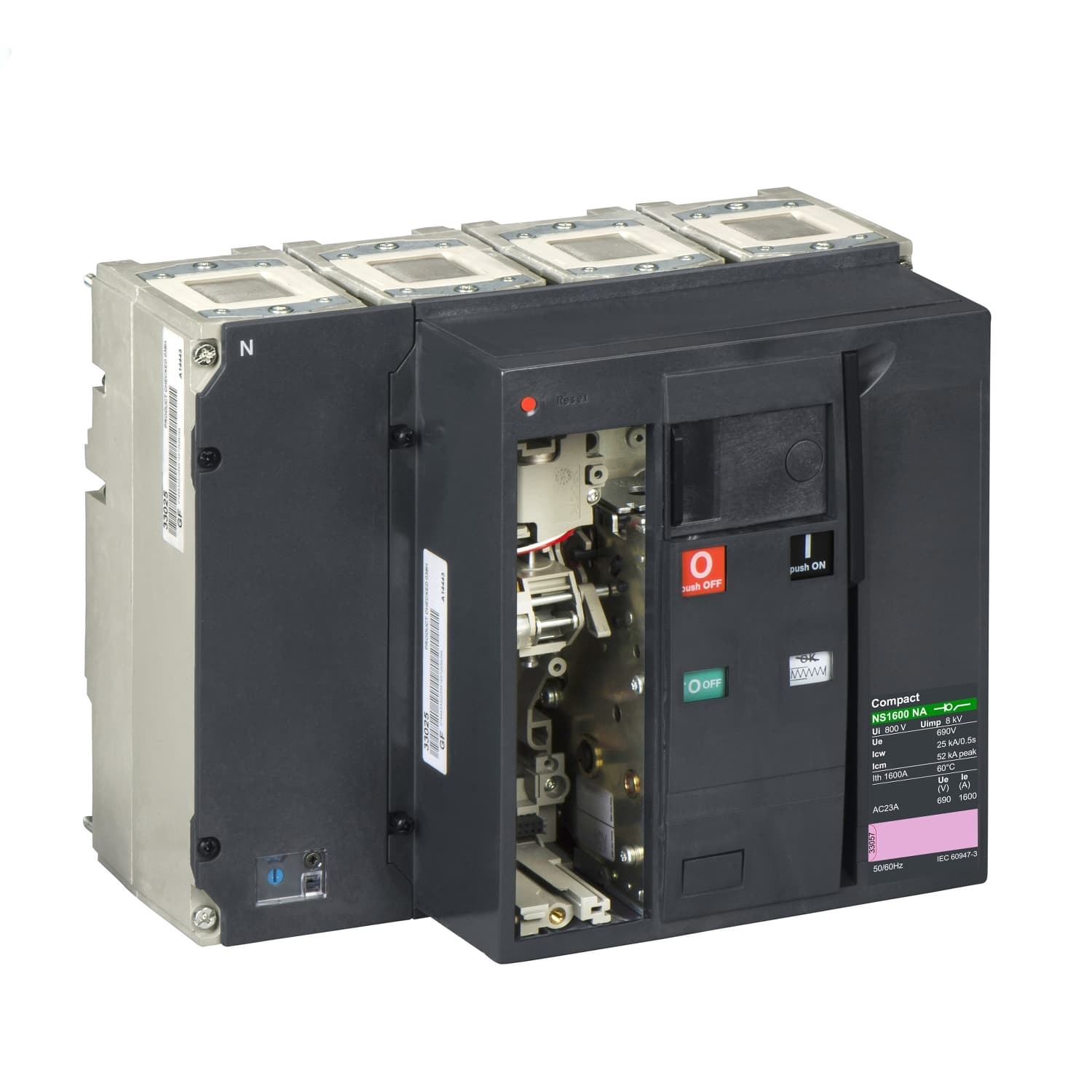 Basic Switch Disconnector, ComPacT NS1600NA, Fixed, Electrically Operated, 1600A, 690VAC 50/60Hz