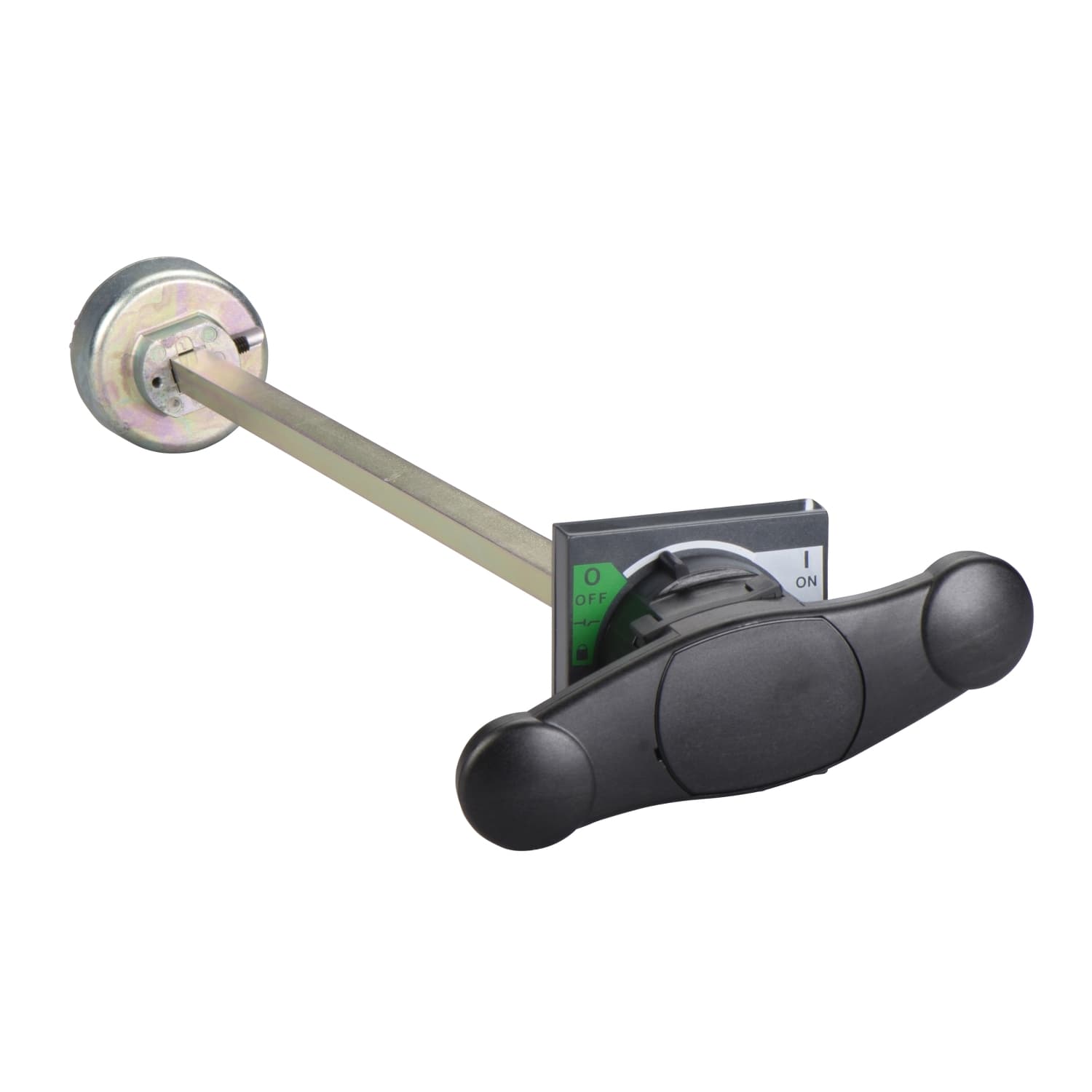 Extended rotary handle, front control, Compact INS/INV 320 to 630, Compact INSJ400, black handle