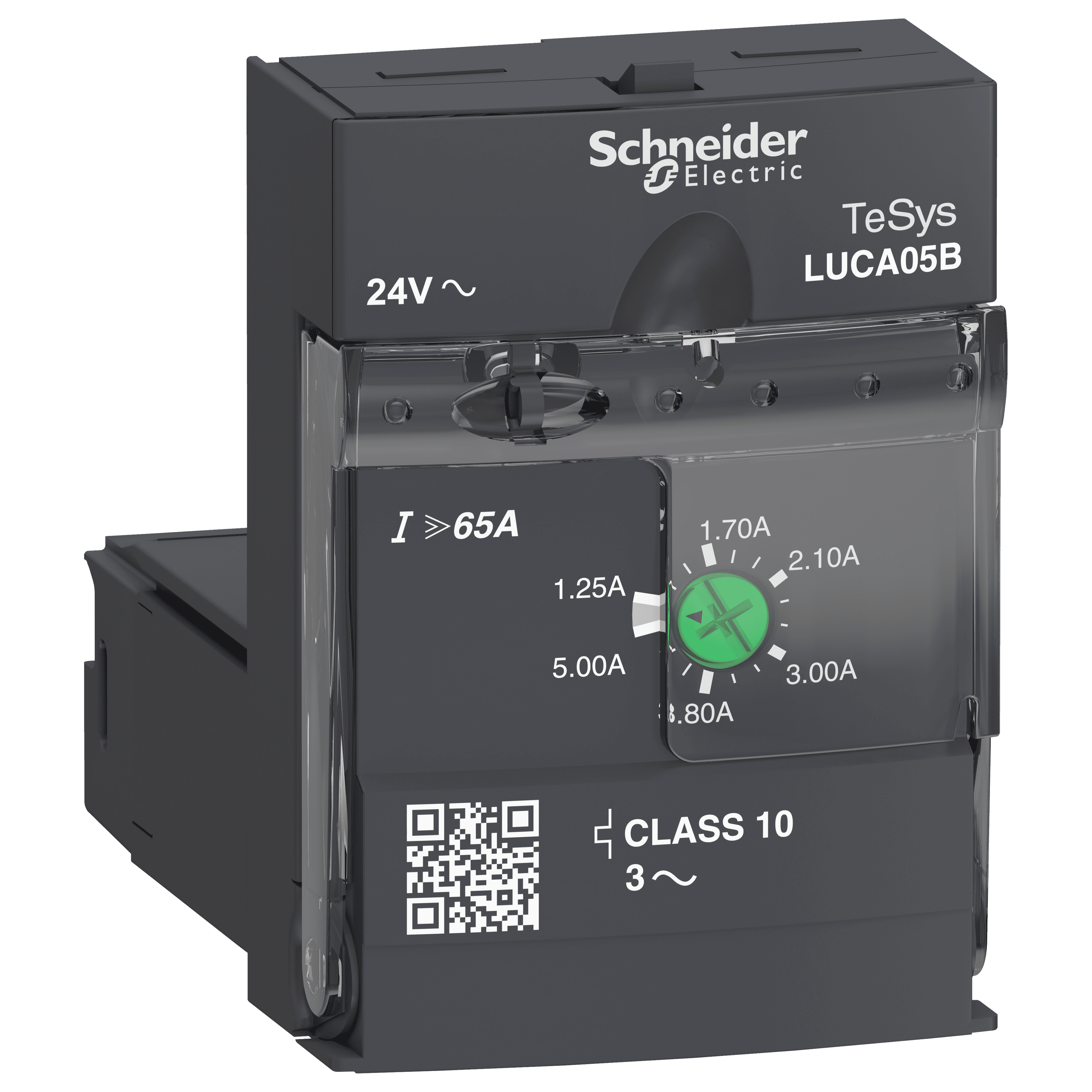 Standard control unit, TeSys Ultra, 3P, 1.25 to 5A, 690VAC, thermal magnetic protection, class 10, 24VAC coil