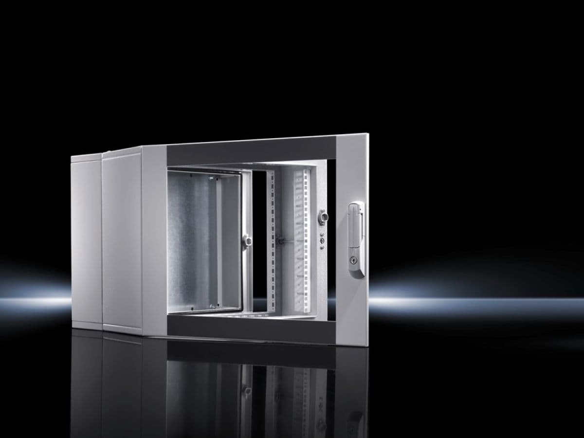 Wall-mounted enclosures EL, 3-part with mounting plate and mounting angles, static installation