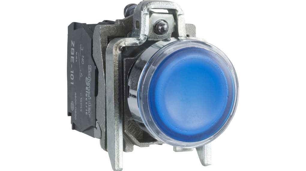 Illuminated pushbutton, blue,24VAC/DC