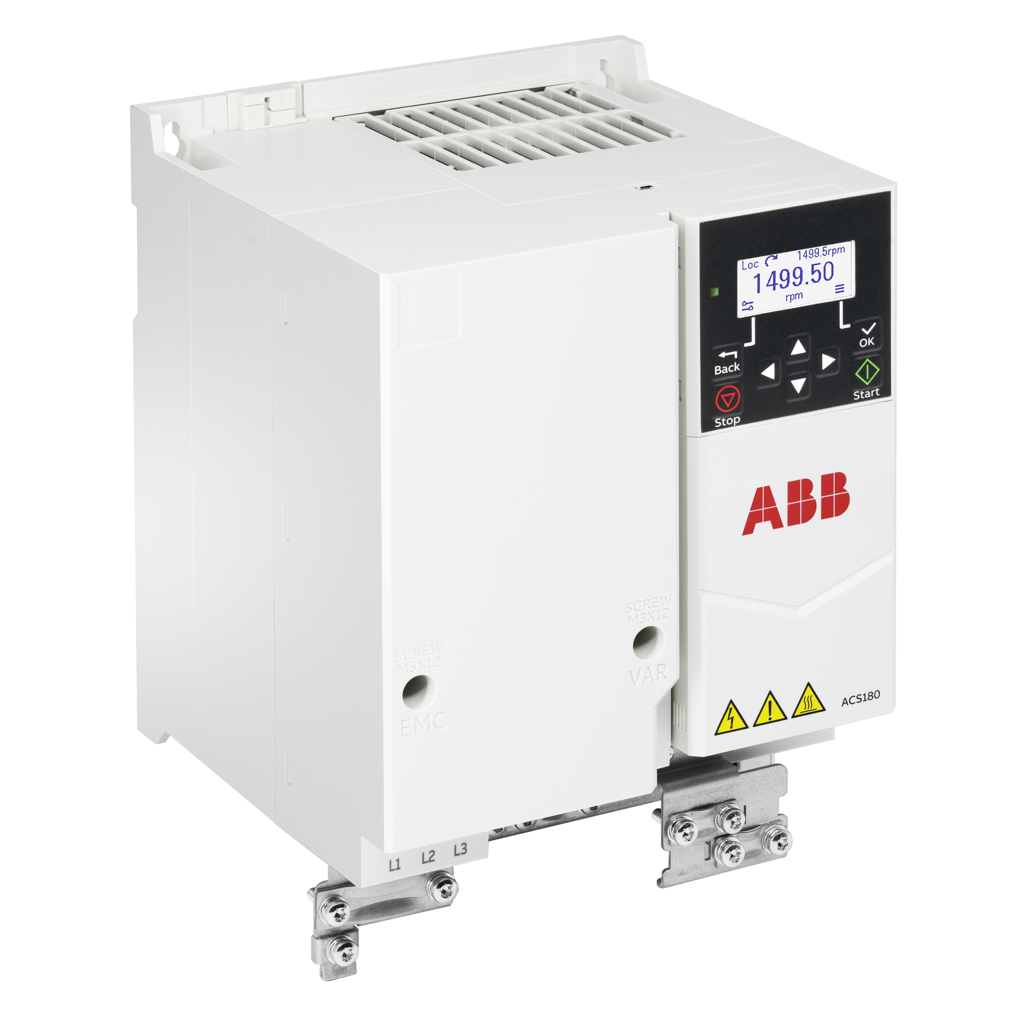 وحدة مشغّل LV AC machinery، IEC: Pn 5.5 kW، 25.0 A، 230 V، UL: Pld 7.5 Hp، 24.2 A، 208 V (ACS180-04S-25A0-2)