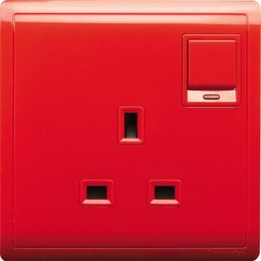 13A 250V 1G SW مقبس W نيون