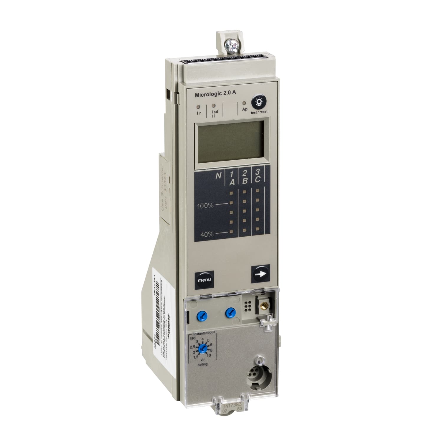 وحدة تحكّم Micrologic 2.0 A، حمايات أساسي LI، قياس ammeter