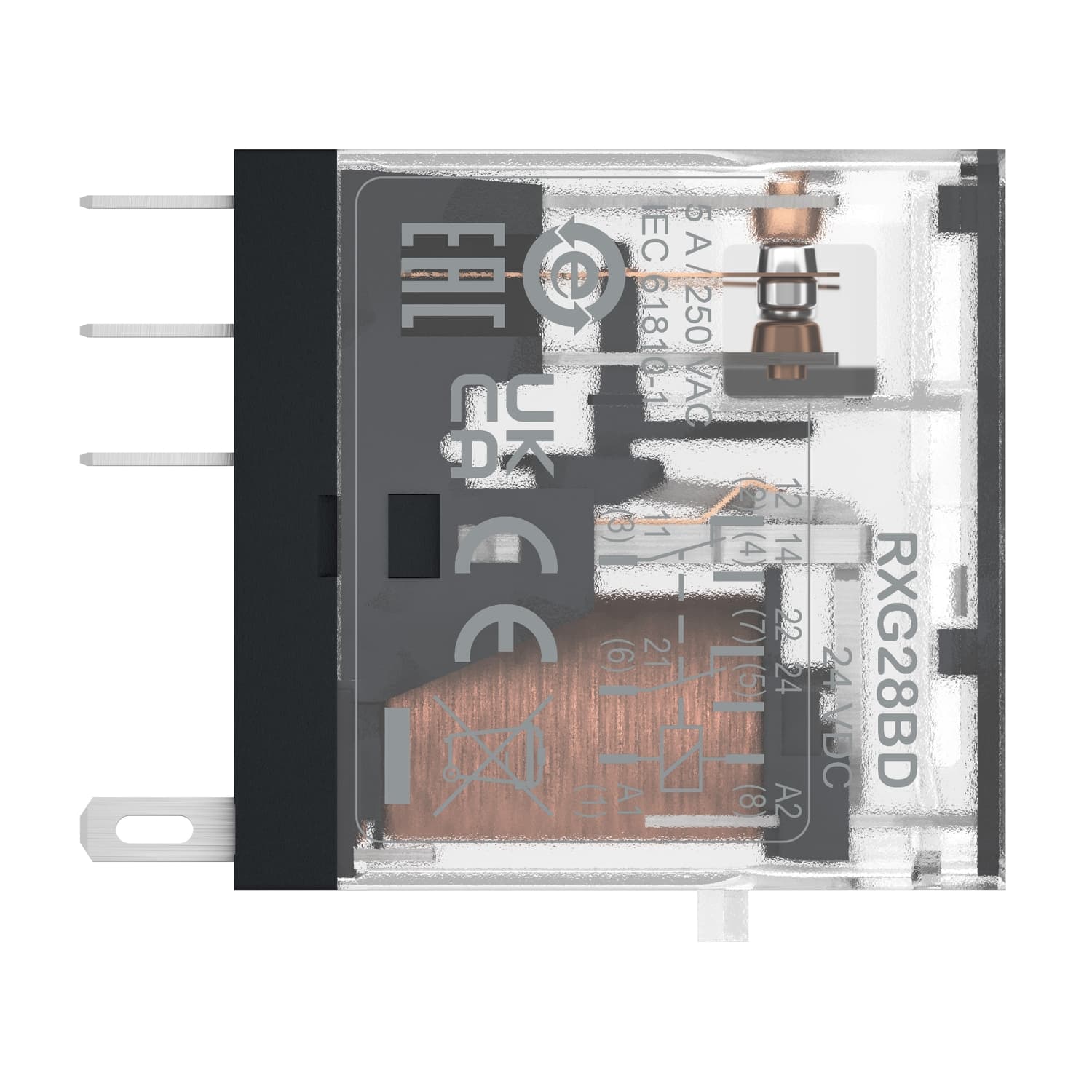 2CO 5A Relay Basic -LED 24DC