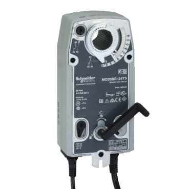 MD20-SR Damper Actuator, 2-Position or 3-Wire Floating, Spring Return, 24Vac/dc, Dual lead, 20Nm, IP54