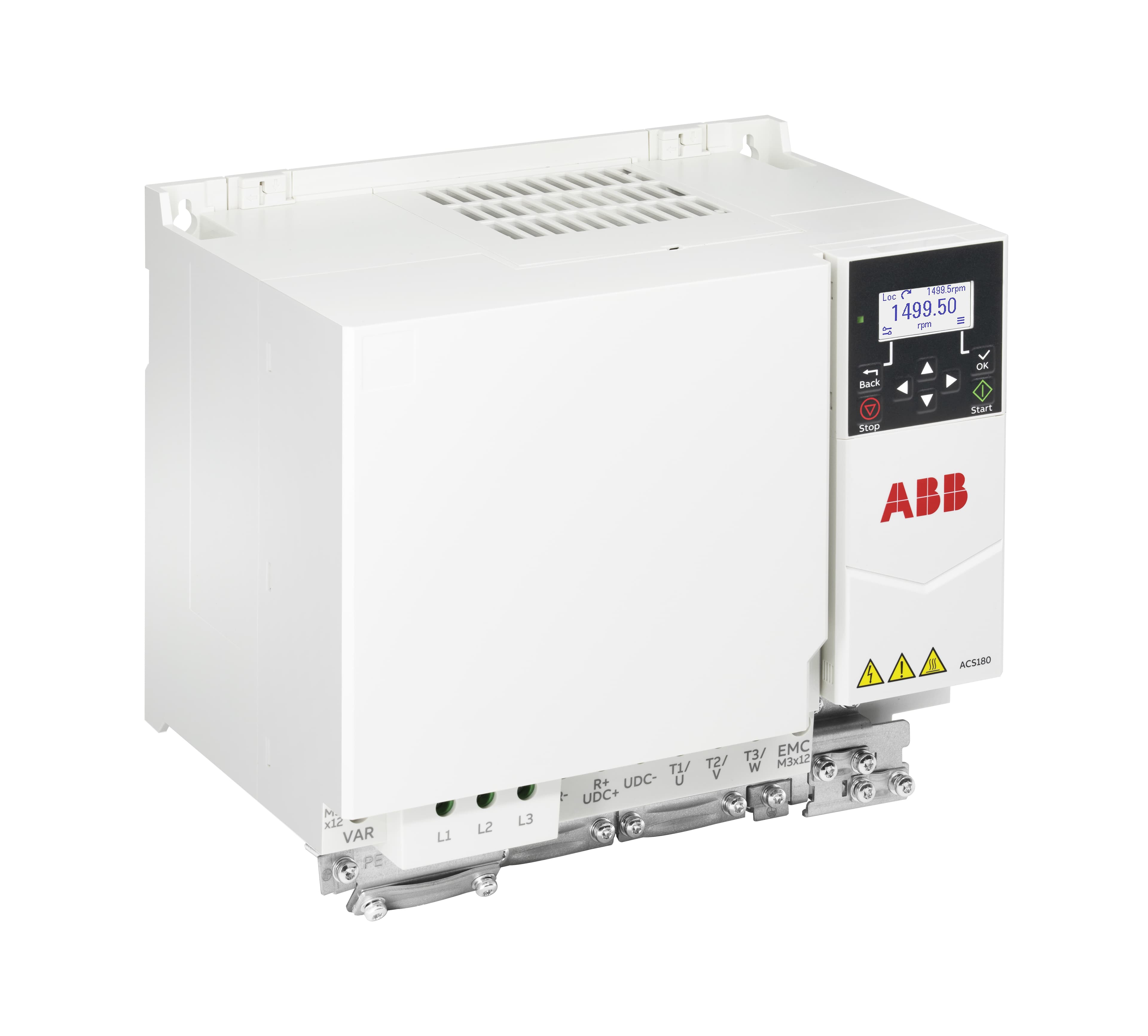 وحدة مشغّل LV AC machinery، IEC: Pn 22 kW، 45.0 A، 400 V، UL: Pld 30 Hp، 40.0 A، 460 V (ACS180-04S-045A-4)