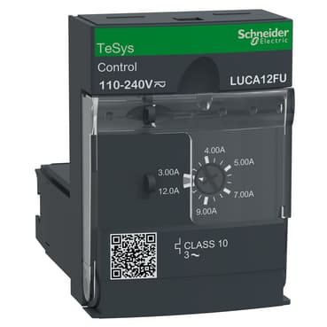 وحدة تحكّم قياسي، TeSys Ultra، 3P، 3 إلى 12A، 690VAC، حماية حراري مغناطيسي، فئة 10، 110 إلى 240VAC/DC ملف