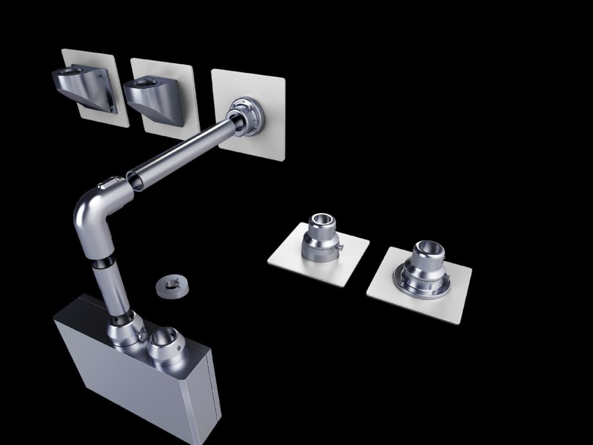 Support section CP 40, stainless steel solid