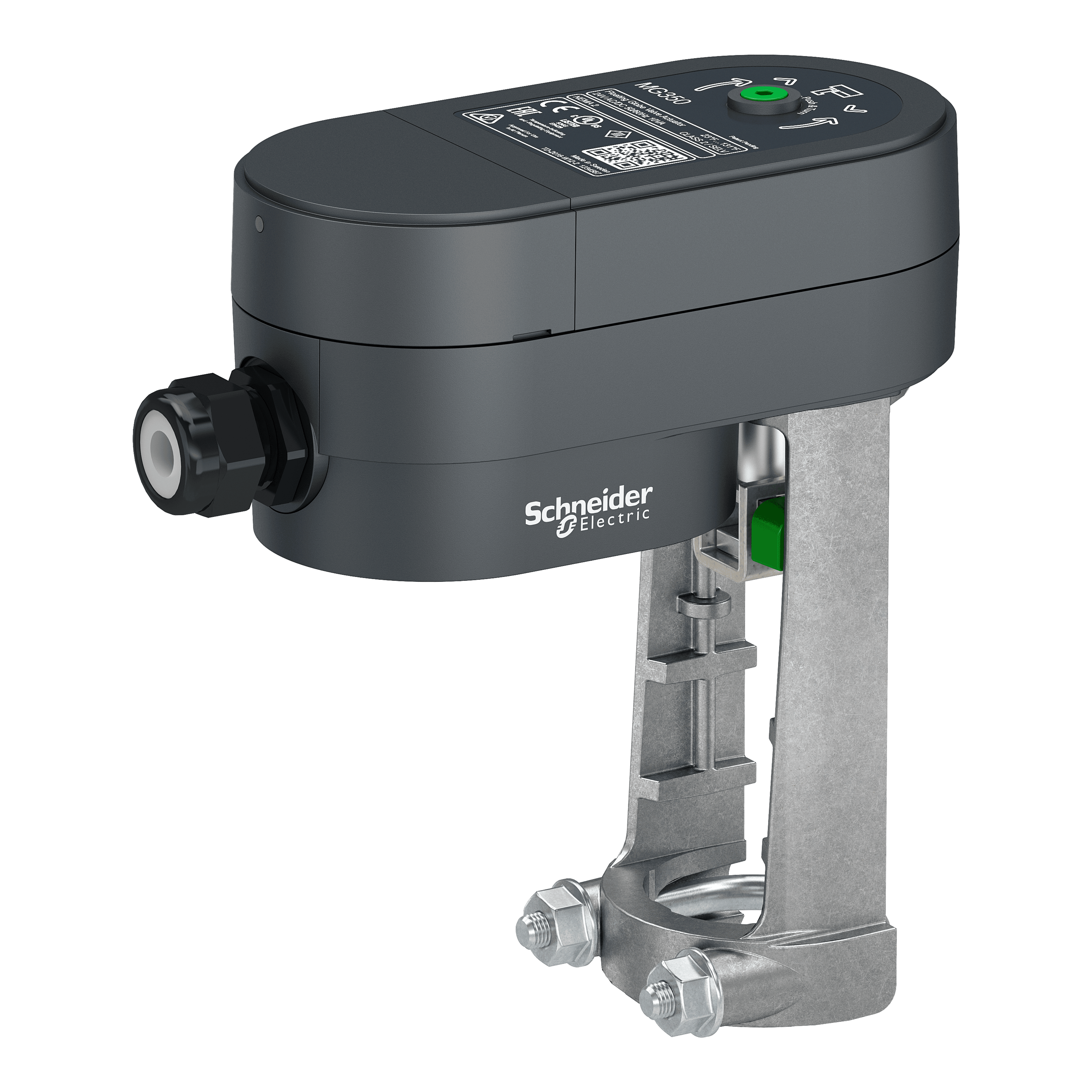 مشغّل حركة صمّام سدادي SpaceLogic MG350، عائم، إرجاع Non-Spring، 24 Vac، 350N، IP53.