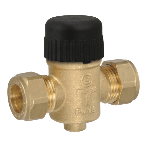صمّام مناطق، 15mm، 2-Way، كبس، نحاسي، 1kvs