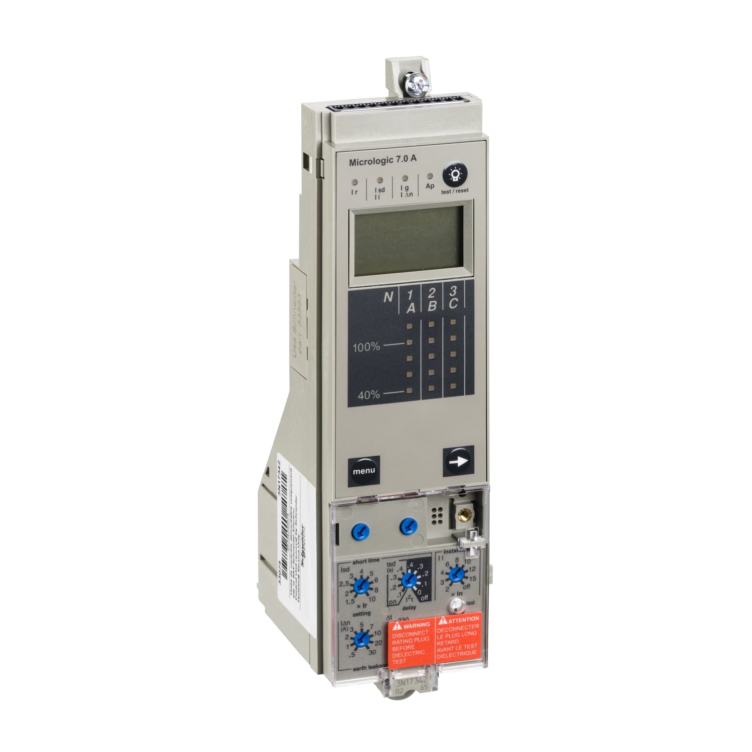 وحدة تحكّم MicroLogic 7.0A، ComPact NS630b/NS1600، ثابت، selective وحمايات تسرّب أرضي (LSIV)، ammeter