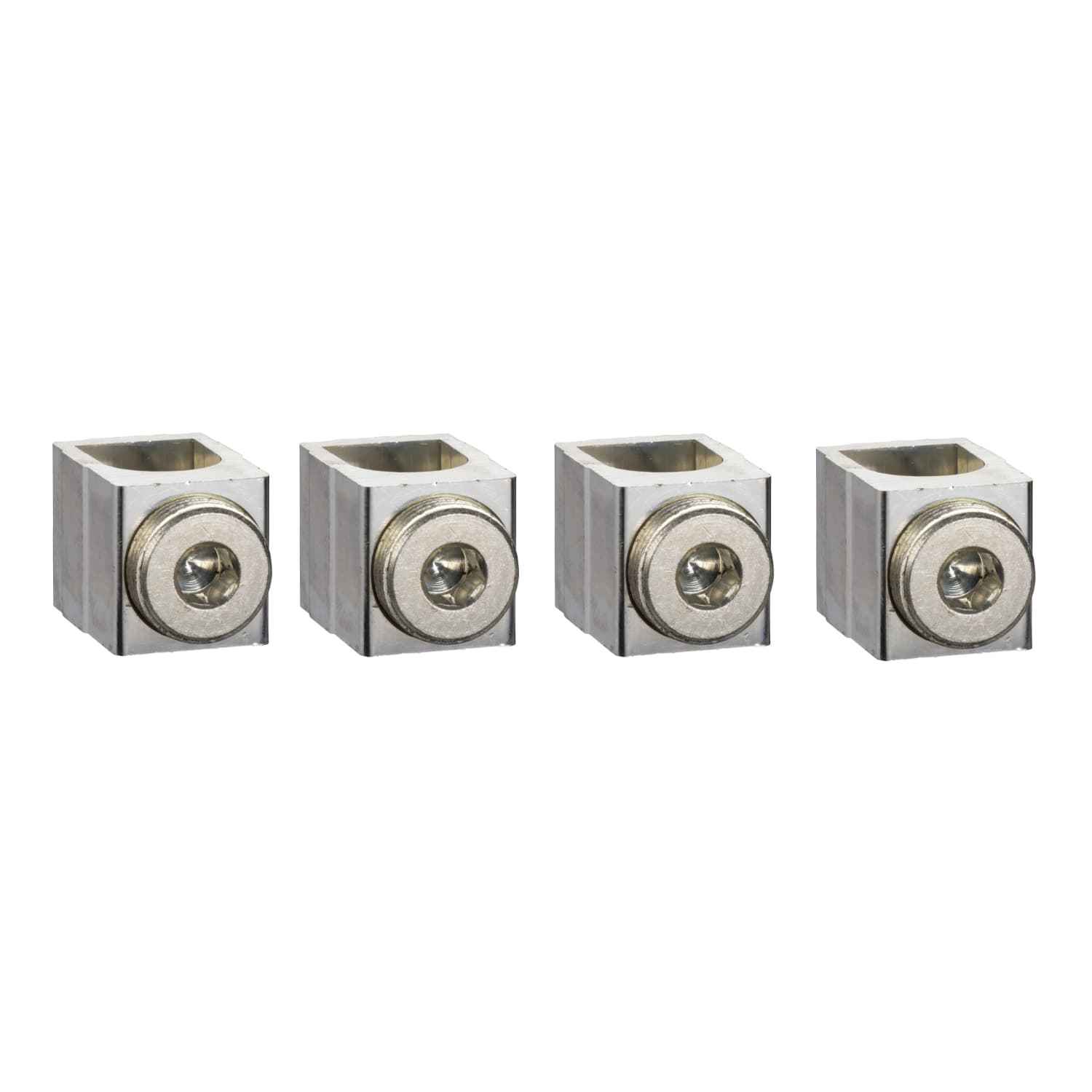 Aluminium bare cable connectors, ComPacT NSX, for 1 cable 25mm² to 95mm², 250A, set of 4 parts