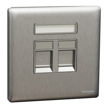 غطاء 2G RJ45 Data، w/shu، SS