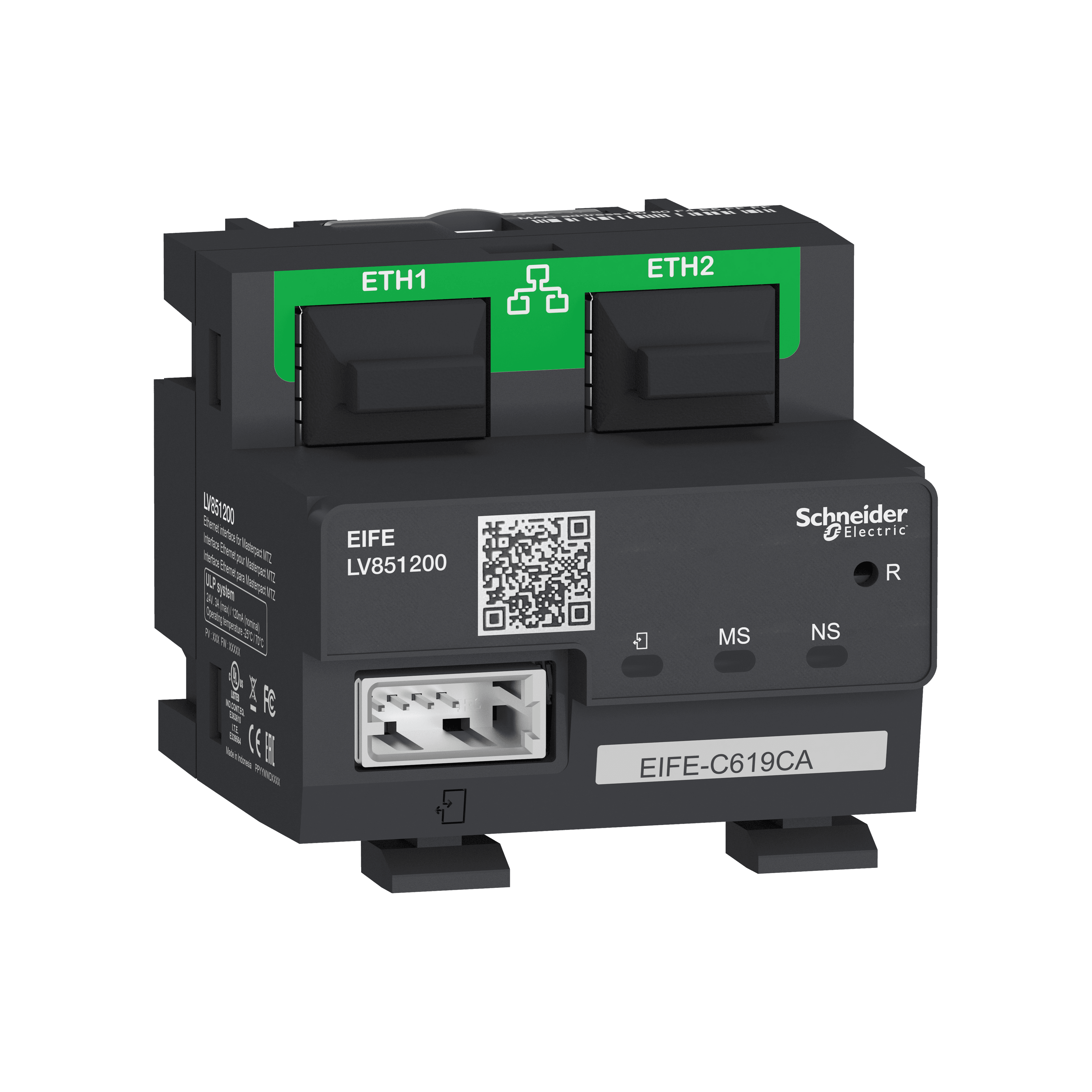 Embedded Ethernet واجهة EIFE، MasterPact MTZ2/MTZ3 قابل للسحب