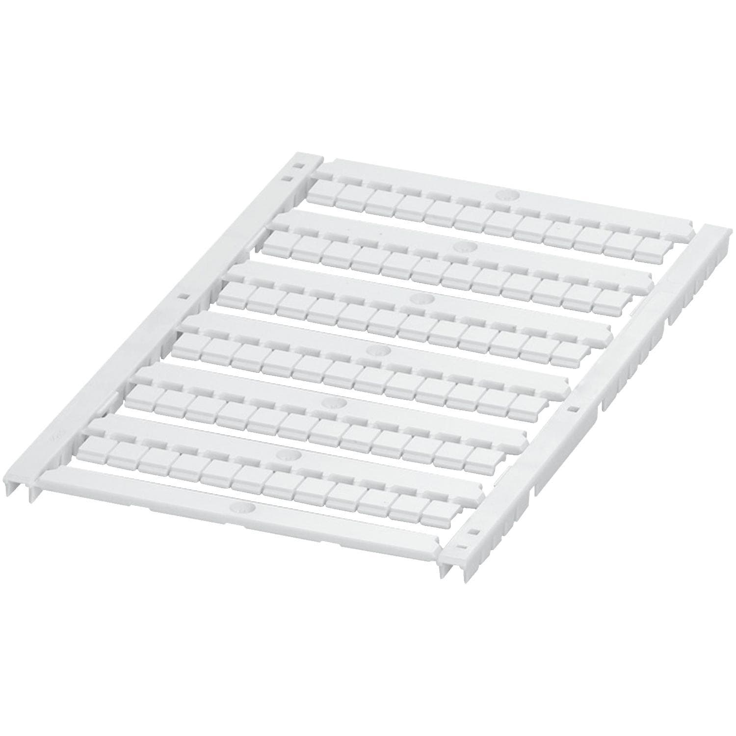 Marking card, Linergy TR, flat, 5mm, unprinted with 6 strips, 72 characters, White, set of 10